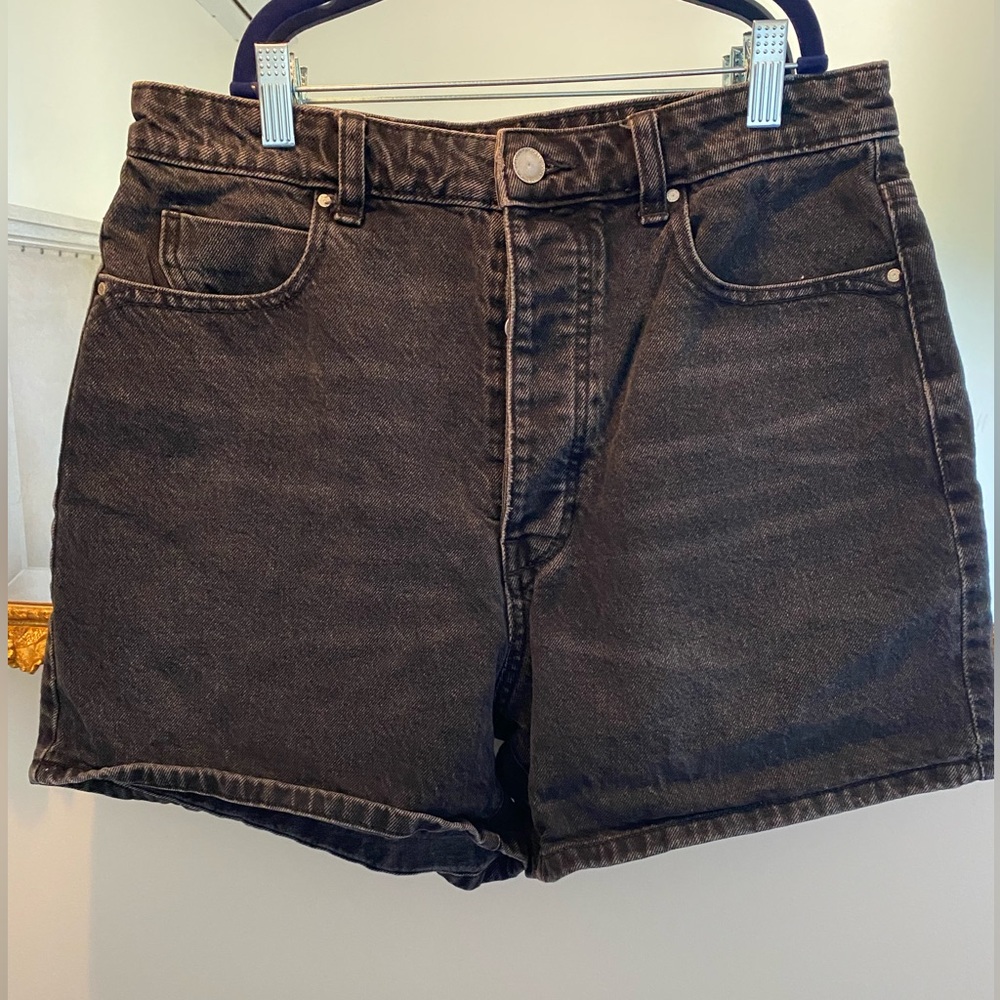Zara Black Denim High-rise Women's Shorts